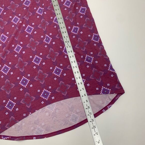 LuLaRoe S Women's Geometric Patterned High-Low Hem Irma Tunic Top Pink - Picture 5 of 6
